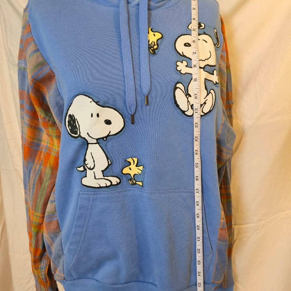 Upcycled Snoopy hoodie size large woodstock Peanuts - Picture 5 of 8